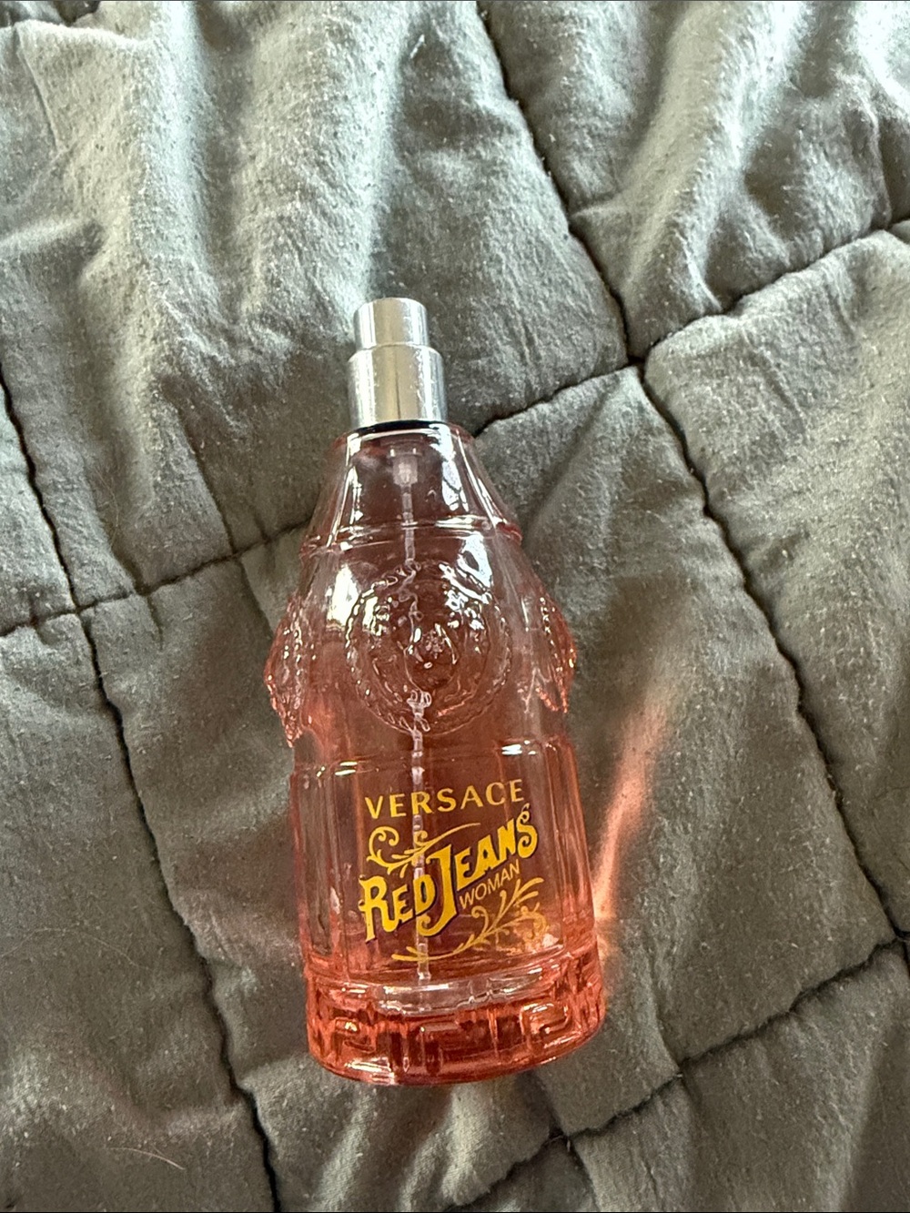 Versace Pink Red Jeans Woman Spray Bottle